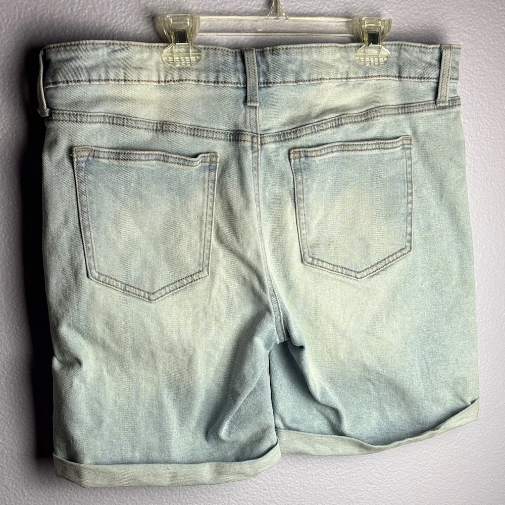 Celebrity Pink - Cuffed Light Wash Distressed Jean Shorts